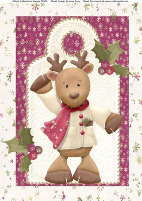 Lovely Reindeer in His Winter Coat A4