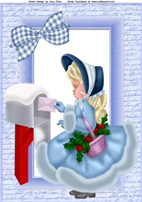 Little Girl Posting Her Letter to Santa A4