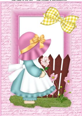 Lovely Little Bonnet Girl A4