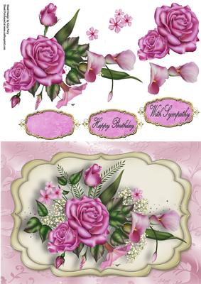 Beautiful Pink Rose Spray