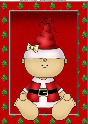 Baby Santa in Red Costume A4