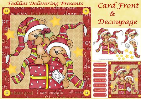 Teddies Delivering Presents 8x8 Mini Kit