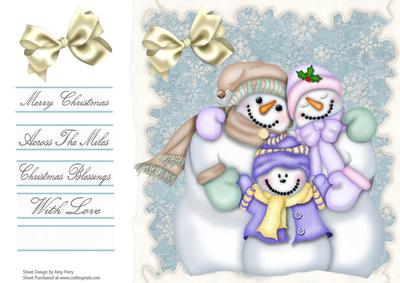 Snowman Family 8x8