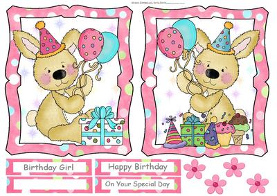 Cute Birthday Bunny Toppers