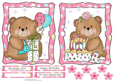 Cute Birthday Bear Toppers