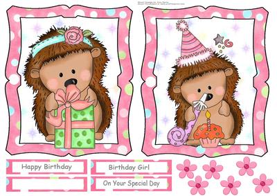 Cute Birthday Hedgehog Toppers
