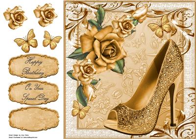 Beautiful Bronze Roses & Shoe