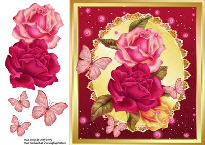 Beautiful Multicoloured Roses 8x8