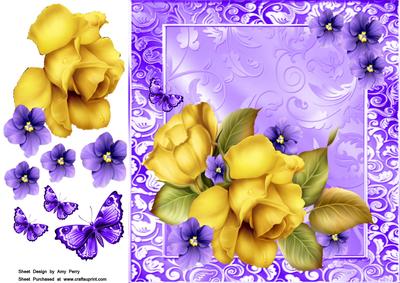 Beautiful Yellow Roses 8x8