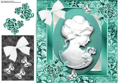 Beautiful White Cameo 8x8