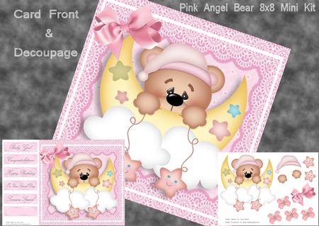 Pink Angel Bear 8x8 Mini Kit