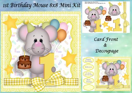 1st Birthday Mouse 8x8 Mini Kit