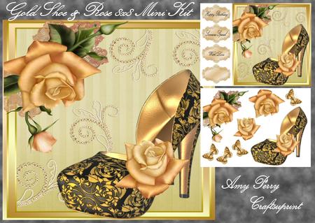 Gold Shoe & Rose 8x8 Mini Kit