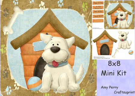 White Westie Dog 8x8 Mini Kit