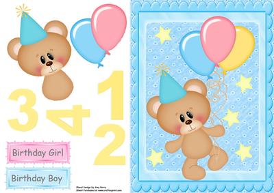 Birthday Bear with Balloon's