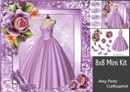 Beautiful Pale Lilac Dress 8x8 Mini Kit
