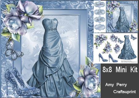 Beautiful Pale Blue Dress 8x8 Mini Kit