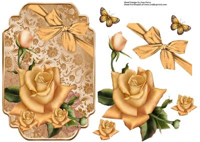 Beautiful Gold Rose Topper