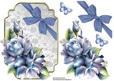 Beautiful Pale Blue Rose Topper
