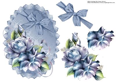 Beautiful Pale Blue Rose Topper