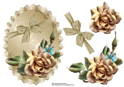 Beautiful Champagne Colour Rose Topper