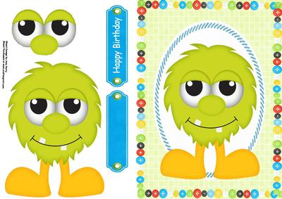 Little Green & Yellow Monster