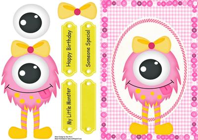Lovely Yellow & Pink Monster
