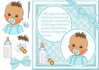 Cute Baby Boy with Poem 8x8