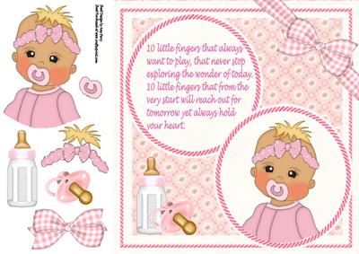 Cute Baby Girl with Poem 8x8