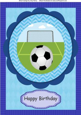 Football with Goal Post in Oval Frame A4
