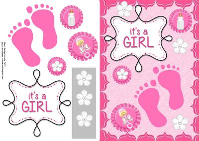 Baby Girl Pink Footprints