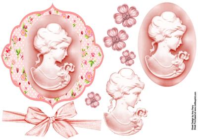 Beautiful Pale Peach Cameo Topper