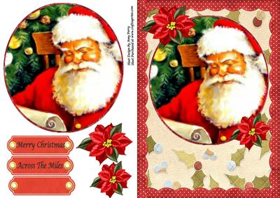 Gorgeous Santa in Oval Frame