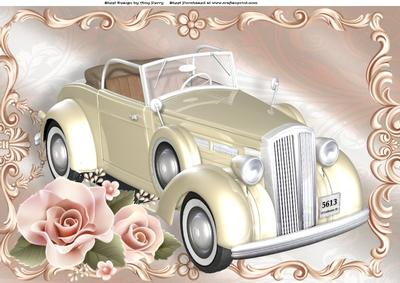 Beautiful Cream Wedding Car A4