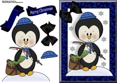 Penguin with His Fishing Rod