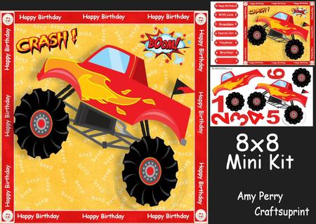 Red Boy's Monster Truck 8x8 Mini Kit