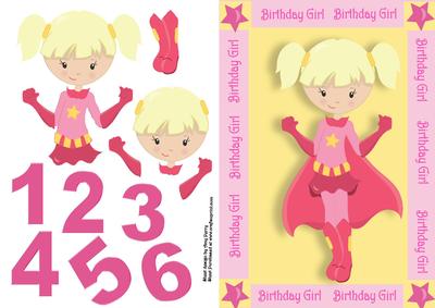 Blonde Super Girl Posing 1-6