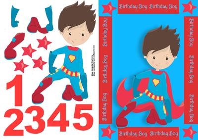 Brunette Super Boy Crouching 1-5