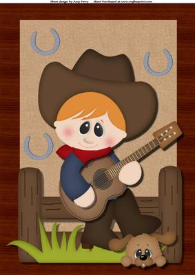 Cow Boy Sat on the Fence A4