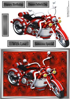 Beautiful Red & Chrome Motorbike