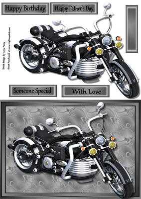 Beautiful Black & Chrome Motorbike