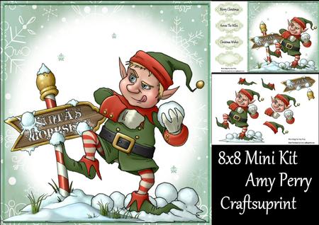 Naughty Santa's Helper 8x8 Mini Kit