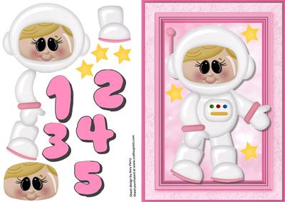 Astronaut Birthday Girl 1-5
