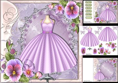 Beautiful Lilac Dress 8x8 Mini Kit