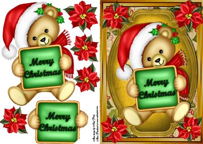 Cute "merry Christmas" Bear