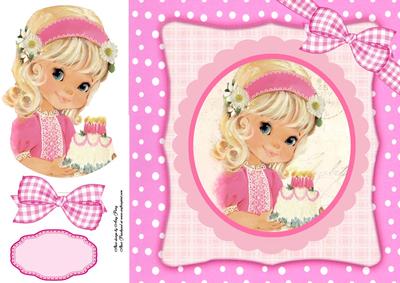 Pretty Little Girl in Pink 8x8