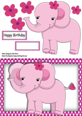 Cute Pink Elephant