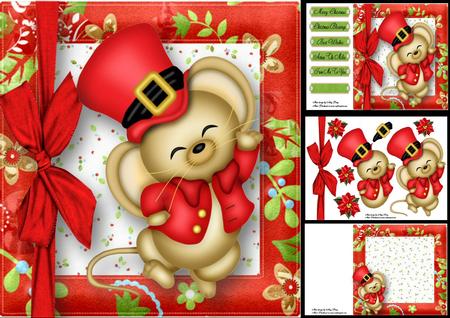 Santa's Little Mouse Helper 8x8 Mini Kit