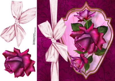Beautiful Deep Purple Rose 8x8