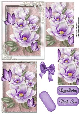 Beautiful Purple Flowers Pyramid